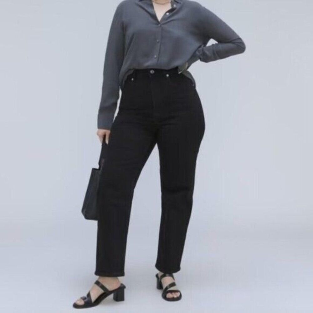 Everlane‎ Size 30 The Curvy Way-High Jean Black Straight NEW